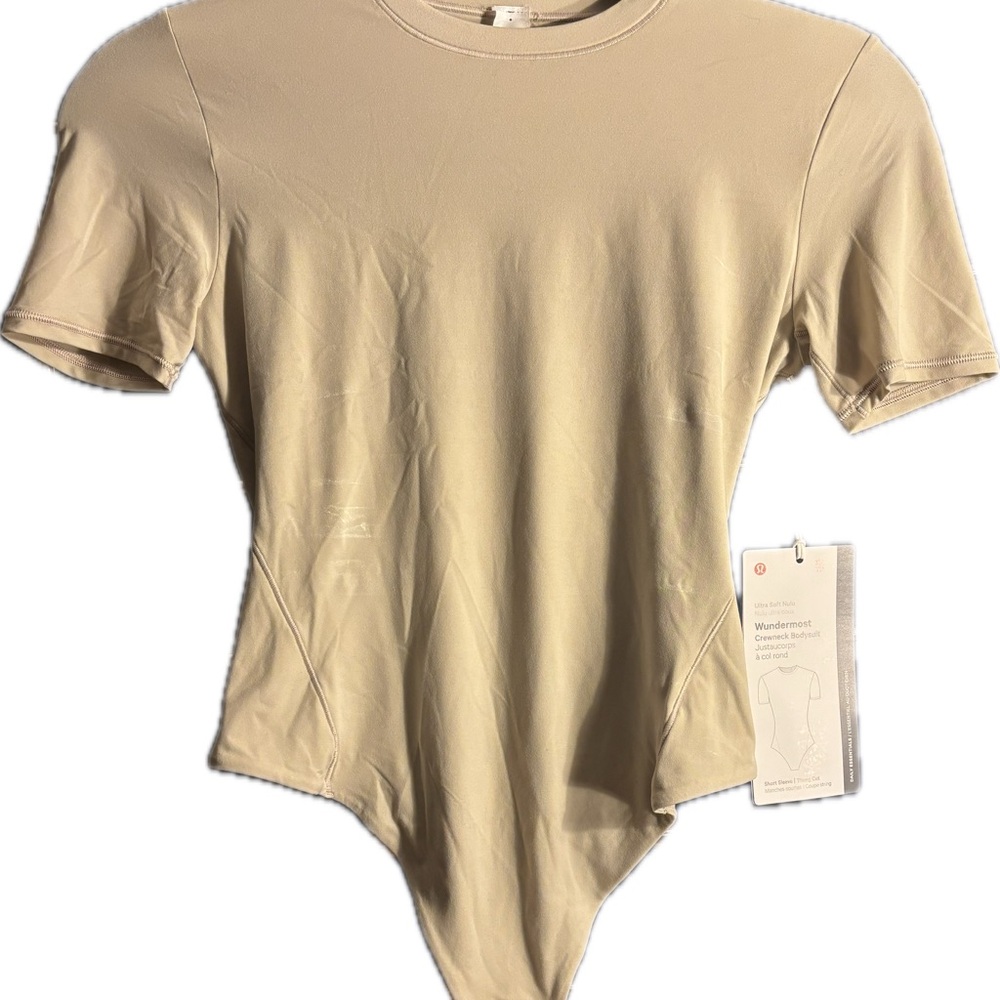 NWT - Lululemon - Wundermost Nulu Short Sleeve Crew Thong Bodysuit (XS)